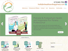 Tablet Screenshot of inhealthandhappiness.com